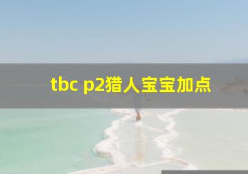 tbc p2猎人宝宝加点